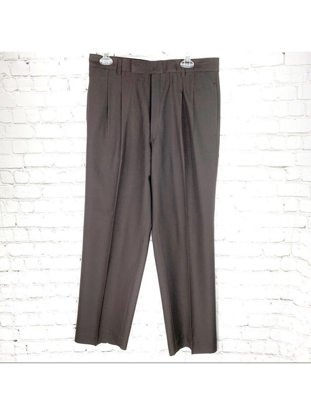 EUC-VINTAGE Newman TexturedGrey Dress Slacks Pants